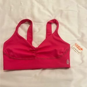 Free People Movement hot pink sports bra